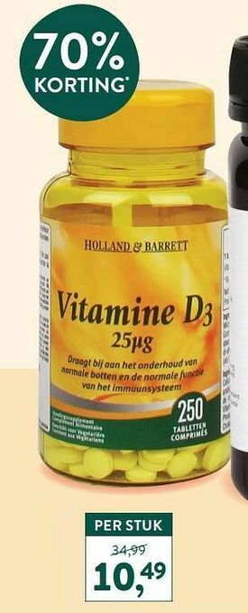 Holland & Barrett Vitamine d3 aanbieding