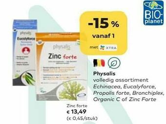 Bio Planet Physalis zinc forte aanbieding