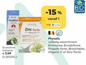 Bio Planet Physalis eucalyforce keelspray aanbieding