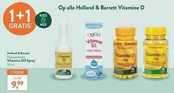 Holland & Barrett Vitamine d3 spray aanbieding