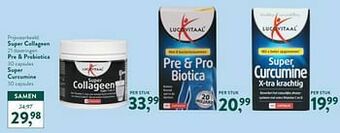 Holland & Barrett Super collageen + pre + probiotica + super curcumine aanbieding