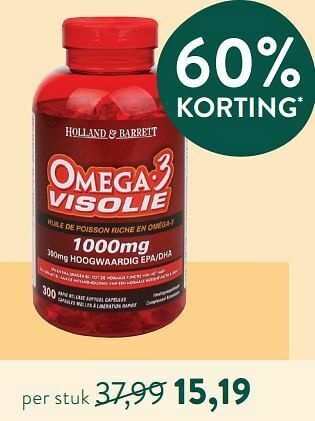 Holland & Barrett Omega 3 visolie 1000mg aanbieding