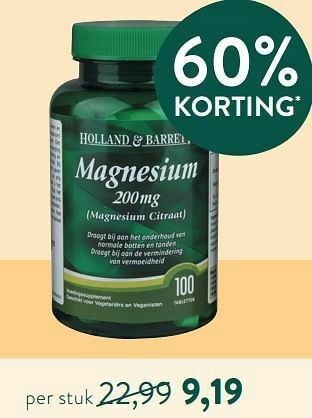 Holland & Barrett Magnesium 200mg aanbieding