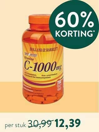 Holland & Barrett Vitamine c-1000 mg aanbieding