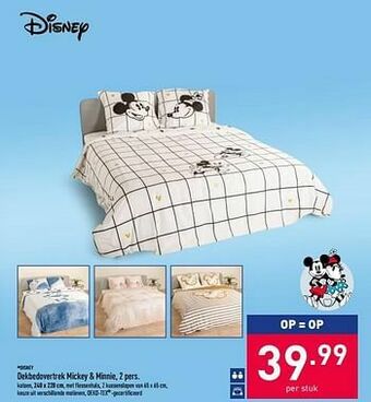 ALDI Dekbedovertrek mickey + minnie aanbieding