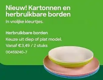 Herbruikbare borden
