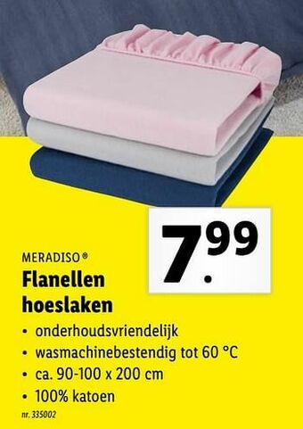 Lidl Flanellen hoeslaken aanbieding