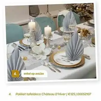 Pakket tafeldeco château d’hiver