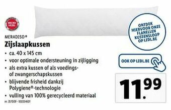 Lidl Zijslaapkussen aanbieding