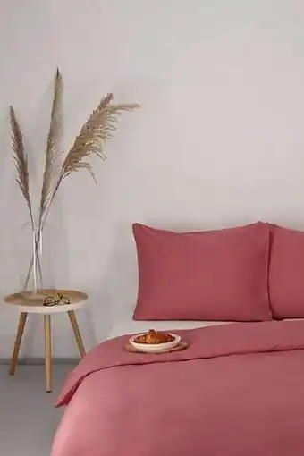 HEMA HEMA Dekbedovertrek - Zacht Katoen - Uni Donkerroze (donkerroze) aanbieding