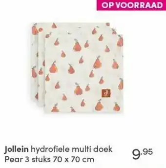 Baby & Tiener Jollein hydrofiele multi doek pear aanbieding