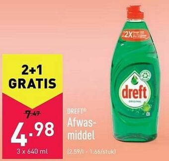 ALDI Dreft afwasmiddel aanbieding