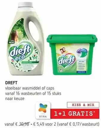 Dreft vloeibaar wasmiddel of caps