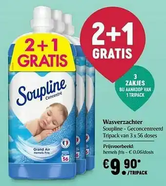 Delhaize Wasverzachter soupline hemels fris aanbieding