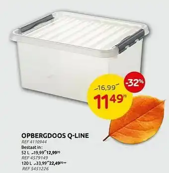 Brico Opbergdoos q-line aanbieding