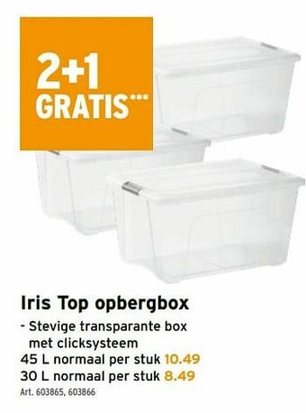 GAMMA Iris top opbergbox aanbieding
