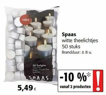 Colruyt Spaas witte theelichtjes aanbieding