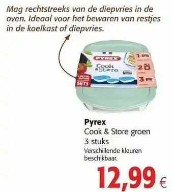 Pyrex cook + store groen