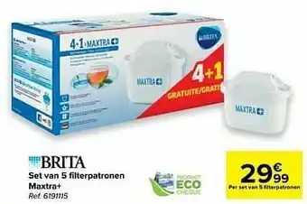 Carrefour Market Set van 5 filterpatronen maxtra+ aanbieding