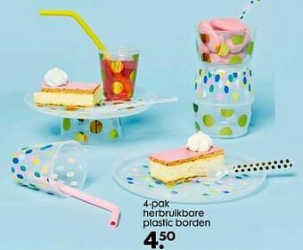 4-pak herbruikbare plastic borden