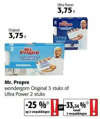Colruyt Mr. propre wondergom original of ultra power aanbieding