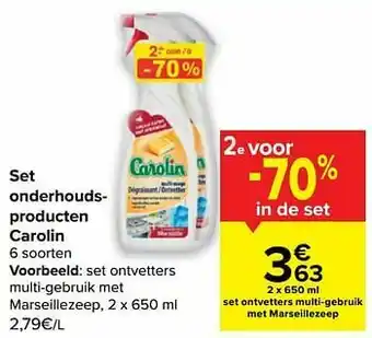 Carrefour Market Set ontvetters multi-gebruik met marseillezeep aanbieding