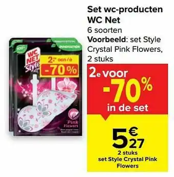 Carrefour Set style crystal pink flowers aanbieding