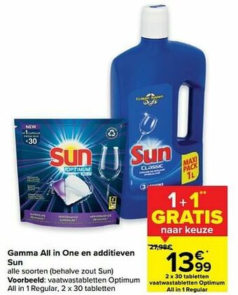 Carrefour Vaatwastabletten optimum all in 1 regular aanbieding