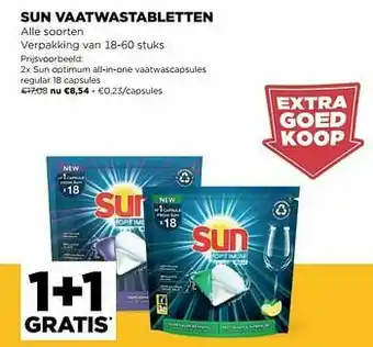 Jumbo Sun optimum all-in-one vaatwascapsules regular aanbieding