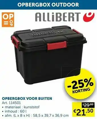 Zelfbouwmarkt Opbergbox voor buiten aanbieding