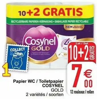 Cora Papier wc - toiletpapier cosynel gold aanbieding