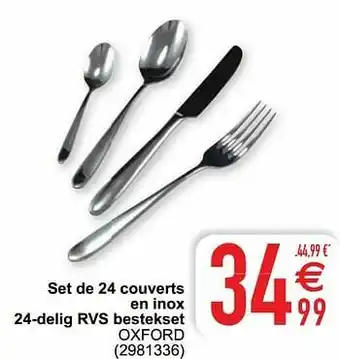 Cora Set de 24 couverts en inox 24-delig rvs bestekset oxford aanbieding