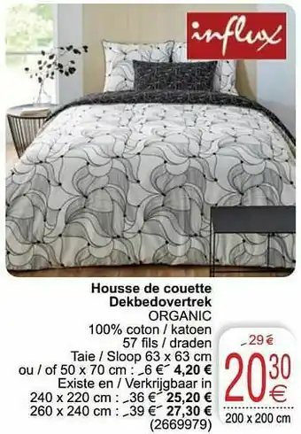 Housse de couette dekbedovertrek organic