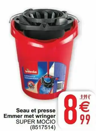 Seau et presse emmer met wringer super mocio