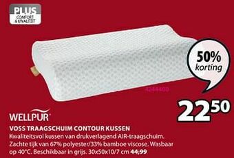 Jysk Voss traagschuim contour kussen aanbieding