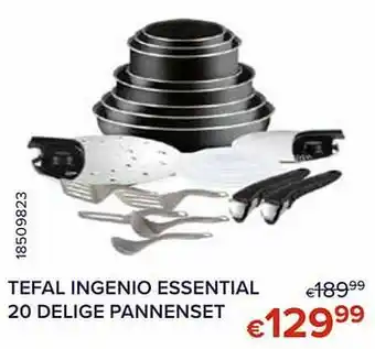 Euroshop Tefal ingenio essential 20 delige pannenset aanbieding