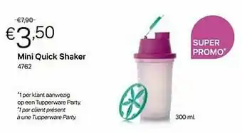 Mini quick shaker