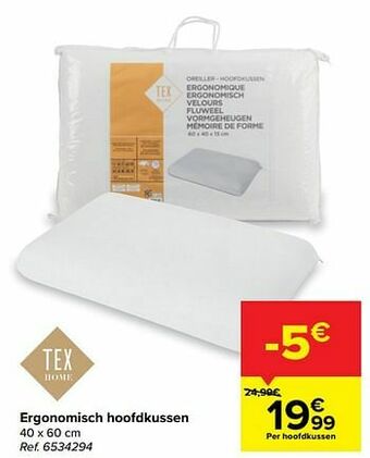 Carrefour Ergonomisch hoofdkussen aanbieding