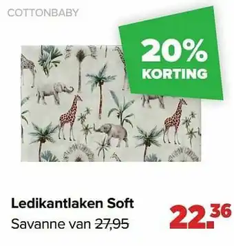 Cottonbaby ledikantlaken soft savanne