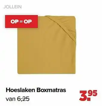 Baby-Dump Jollein hoeslaken boxmatras aanbieding