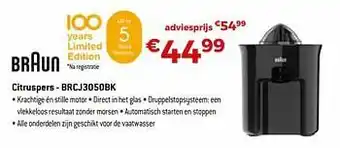 Exellent Braun citruspers - brcj3050bk aanbieding