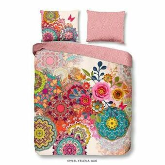 Leen Bakker HIP dekbedovertrek Yelena - veelkleurig - 140x200/220 cm - Leen Bakker aanbieding