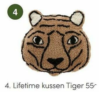 Baby & Tiener Lifetime kussen tiger aanbieding