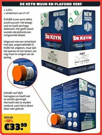 De keyn muur en plafond verf
