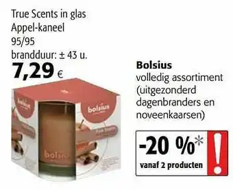 Bolsius true scents in glas appel-kaneel