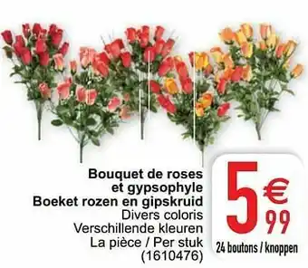 Cora Bouquet de roses et gypsophyle boeket rozen en gipskruid aanbieding