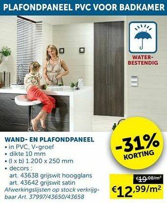 Zelfbouwmarkt Wand- en plafondpaneel aanbieding
