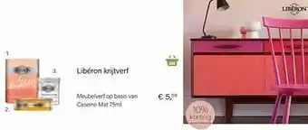 Multi bazar Libéron krijtverf meubelverf op basis van caseine mat 75ml aanbieding