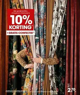 Kwantum Gordijnstof aanbieding