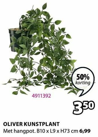 Jysk Oliver kunstplant aanbieding